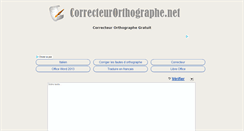 Desktop Screenshot of correcteurorthographe.net