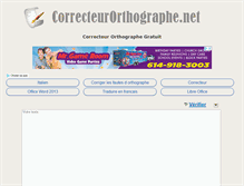 Tablet Screenshot of correcteurorthographe.net